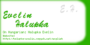 evelin halupka business card